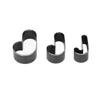 Bonbela 3pcs Hollow Punch Cutter Leather Punching Die Set de Aleación de Acero de Acero Minitas de Corte en Forma de Caña para Manualidades de Cuero 72 Mm 53 Mm 45 Mm con Tecnología