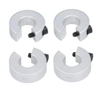 Bonbela 4 Collares de Tope de Riel Lineal, Abrazadera de Aleación de Aluminio en Anillos de Fijación de Límite de Eje ID 16 Mm OD 35 Mm Espesor 10, con Orificio para Tornillo M4 para