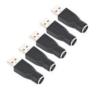 Bonbela 5pcs Tastatur PS 2 USB 10x6x1 USB -Mann zu PS 2 Weiblicher Adapterververter für die TastaturmouMaus- Schnittstelle
