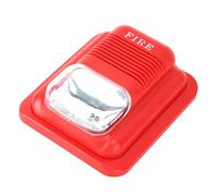Bonbela - Alarma de incendio, sirena de sonido y alarma de incendios DC12V/24V con 6 LED y 3 tonos 105 DB, gran valor práctico para recordatorio de escape