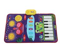 Bonbela Alfombra musical, manta de tambor de jazz, teclado de piano, alfombrilla táctil, juguete de aprendizaje de música