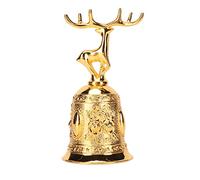 Bonbela Campana de la Mano de la Forma de Ciervo, el Proceso de Recubrimiento Vintage Campana de la Mano de los Ciervos, la Campana de Juego de Rumbo Fuerte para el té, 4.6 Pulgadas, (Oro)