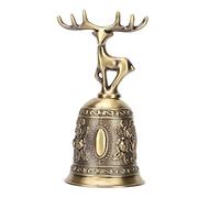 Bonbela Campana de la Mano de la Forma de Ciervo, el Proceso de Recubrimiento Vintage Campana de la Mano de los Ciervos, la Campana de Juego de Rumbo Fuerte para el té, 4.6 Pulgadas, (Color de latón