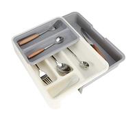 Bonbela Conjunto de Cuchillos de Horquilla, Compartimento de Almacenamiento de Cubiertos de Bifurcación Expandible, Bandeja de Cajón Regular, Duradero, 33x24x7cm, Compartimento de Almacenamiento de