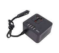 Bonbela Inversor de corriente de coche de 150 W CC 12 V 24 V a AC 110 220 cargador de inversor de vehículo con 4 puertos USB y 1 conector tipo C