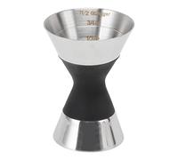 Bonbela Jigger para Cócteles, Taza Medidora de Acero Inoxidable de Doble Cara con Escala para Barra Casera y Uso Profesional (Plata)
