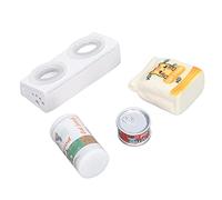 Bonbela Juego de Cuencos de Comida para Gatos para Casa de Muñecas a Escala 1/12, Accesorios en Miniatura para Mascotas, Realistas, Libres de Tóxicos, con Resina de Plástico, Madera de (A)