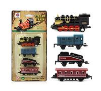 Bonbela Juego de Juguetes de Tren de Retro, Modelo ABS Extraíble para Niños (81.00)