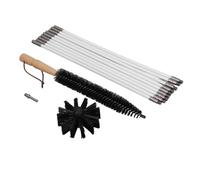 Bonbela Kit de Deshollinador de Chimeneas, Herramientas Multifuncionales de Limpieza de Chimeneas con 9 Varillas Flexibles de Nailon para Limpiar Tuberías de Ventilación de Secadora de