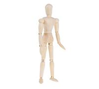 Bonbela Maniquí de madera de 5,5 pulgadas Mini Flexible Boceto Dibujo Figuras de Madera Rompecabezas Articuladas Juguetes Decoración del Hogar