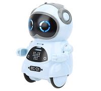Bonbela Mini Robot de Juguete, Compañero Interactivo de Reconocimiento de | Construcción de ABS, Ojos LED que Cantan y Bailan, Modo de Repetición de Grabación, Tamaño de Bolsillo para Viajes, Juego