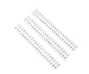Bonbela Pegatinas para Teclas de Kalimba, Etiquetas de Notas de Piano para Pulgar con Números y Símbolos de Entonación para Práctica de Principiantes de 17 Teclas, 3 uds. (Blanco)