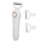 Bonbela Peler de Vegetales de Fruta Eléctrica, Acero para la Mano de Acero Inoxidable Peler Pro Set, Kitchen Peeler Storer con 3 Bladess Intercambiables para el Pepino de Zanahoria de Papa de Manzana