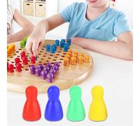 Bonbela Piezas de Ajedrez Coloridas de Plástico, Diseño Exquisito, Sensación Cómoda para Juegos de Mesa con Dados para 2 o Más Jugadores, Viajes en Interiores y Exteriores