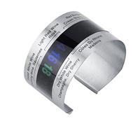 Bonbela Pulsera de Temperatura del Vino Vino de Acero Inoxidable Termómetro LCD Botella Cerveza Rosta Sensor de Temperatura del Brazalete