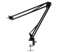 Bonbela Soporte de Microscopio Flexible con Brazo Ajustable de 360 Grados, Juego de Anillos de Abrazadera, Soporte para Cámara Industrial, Lente de 42 Mm, Lente de 40 Mm de Diámetro para Banco de