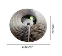 Bonbela Tablero de Rasguños de Gato Toy de Rasguño de Gato Tabón Plegable de órgano de con Bell Ball Cat Toy para y Gatitos (Color de la Foto)