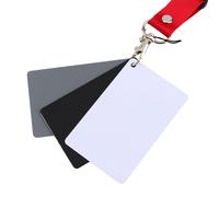Bonbela Tarjeta Gris de 18% Balance de Blanco Balance Digital Exposición Color Color Set 3 en 1 con Correa para el Cuello para la Calibración de Color de la Cámara