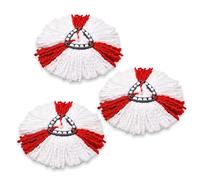 BONBELONG 3 Piezas Cabezales de Repuesto para Fregona Vileda, Repuestos de Fregona Compatible con Vileda Turbo 2 en 1 EasyWring y Clean Repuesto para Todo Tipo de Suelos