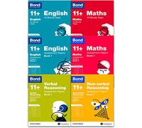 Bond 11+ Assessment Papers, English, Maths, Verbal & Non Verbal Reasoning 6 Books Collection Set Ages 11-12 years