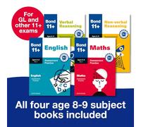 Bond 11+ Assessment Practice Papers Bundle for Age 8-9 | For GL Assessment & other 11 plus exams | English, Maths, Verbal Reasoning & Non-verbal Reasoning (Bond: Assessment Papers)
