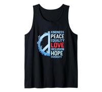 Bondad Paz Amor Igualdad Justicia Social Invierno Camiseta sin Mangas