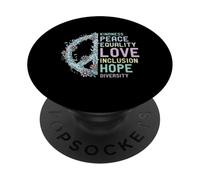 Bondad Paz Amor Igualdad Justicia Social Invierno PopSockets PopGrip Adhesivo