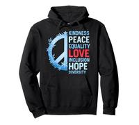 Bondad Paz Amor Igualdad Justicia Social Invierno Sudadera con Capucha