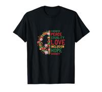 Bondad Paz Amor Igualdad Justicia Social Navidad Camiseta
