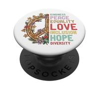 Bondad Paz Amor Igualdad Justicia Social Navidad PopSockets PopGrip Adhesivo