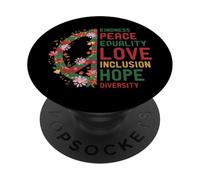 Bondad Paz Amor Igualdad Justicia Social Navidad PopSockets PopGrip Adhesivo