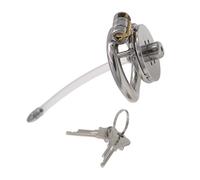 Bondage Chastity Belt Hombres Inverted Chastity Cage con catéter uretra Hombre Chastity Cage Hombres Sissy Jaula de Castidad Hombres Metal Flat Cage Cock Jaula Sexo Juguetes para Hombres Fetiche