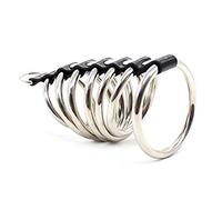 Bondage Masters Anillo de pene con 7 anillos de puerta del infierno con conexión de extremo acoplable anillo en D