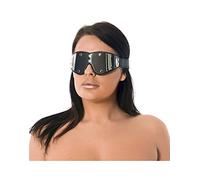 Bondage Play Antifaz Cuero y Metal Flexible Ajustable - 80 gr