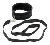 Bondage Play Collar con Correa Ajustable Color Negro - 100 gr