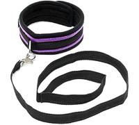 Bondage Play Collar con Correa Ajustable Púrpura - 100 gr