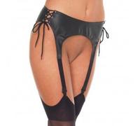 Bondage Play Liguero de Cuero Ajustable - 100 gr