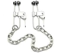 Pinzas con cadena de metal para pezones 2 Rimba