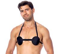 Bondage Play Sujetador de Cuero con Pinchos Unisex - 100 gr