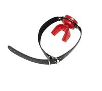 Bondage Plug Silicona Boca Abierta Mordaza Embutidora Oral Restricción BDSM Esclavo Relleno Anal Plug Dilatador(Leather red)