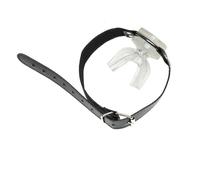 Bondage Plug Silicona Boca Abierta Mordaza Embutidora Oral Restricción BDSM Esclavo Relleno Anal Plug Dilatador(Leather white)