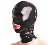 Bondage Sm Máscara De Látex Cosplay Máscaras De Halloween Juguetes Bdsm Máscaras De Látex Sm Mujer Y Hombres Máscara De Cabeza Máscaras Máscaras De Goma Fetiche Juegos De Sexo Extremo Máscara Negra(L)