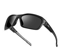 BONDDI Gafas Ciclismo Hombre Gafas de Sol Polarizadas Lentes de Proteccion UV400 y Duradero Armazón TR90 Gafas Unisex para Ciclismo Correr Pesca y Conducir, Negro
