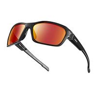 BONDDI Gafas Ciclismo Hombre Gafas de Sol Polarizadas Lentes de Proteccion UV400 y Duradero Armazón TR90 Gafas Unisex para Ciclismo Correr Pesca y Conducir, Rojo