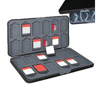 BondEron 24-in-1 Spielkarten Aufbewahrung Case Kompatibel mit Nintendo Switch, OLED & Lite, Game Card Organizer Box Reise-Schutzhülle tragbare Spielkarten Tasche Schwarz