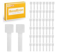 BondEron 50 bridas de blanco - Organizador reutilizable de gestión de cables para escritorio, oficina, hogar y cable de PC