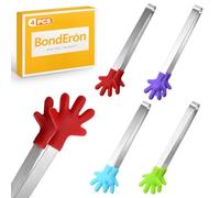 BondEron Juego de 4 pinzas de azúcar de acero inoxidable, mini pinzas para servir dulces, bufé, cubitos de hielo, aperitivos, pastelería, fiesta, té, utensilios de cocina