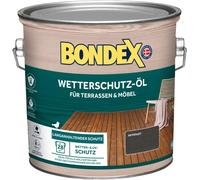 Bondex Aceite de protección contra la intemperie antracita 2,5 L para 28 m² | Protección duradera | Clima & UV | Tecnología de base biológica | Extremadamente repelente al agua | Aceite de protección