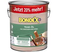 Bondex Aceite de teca de teca 3 L para 66 m² | extremadamente impermeable | protege contra grietas y desecación | transpirable | mate | aceite de madera | protección de madera