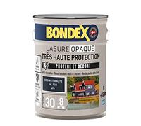 BONDEX - Lasure opaca muy alta protección, protege y decora directamente todas las maderas, hecho perfecto sin rastros, 5 L, gris antracita RAL 7016